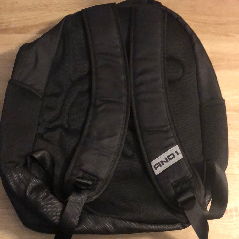 AND1 backpack school book bag black/white - Picture 5 of 5